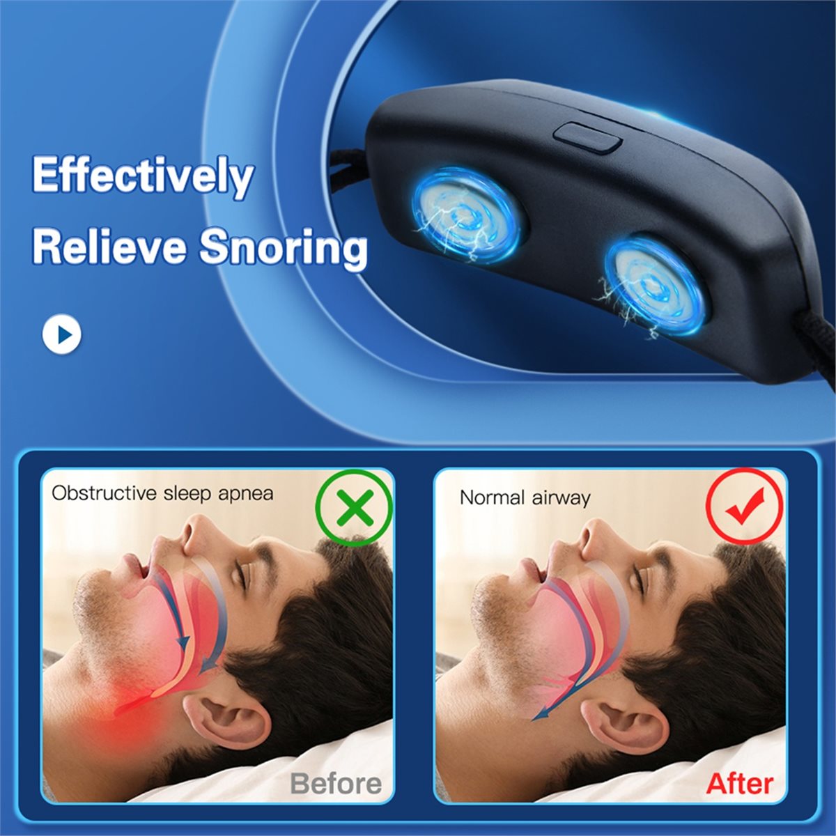 Trend Health And Wellness - Dispositivo Inteligente Anti Ronquidos USB 2026