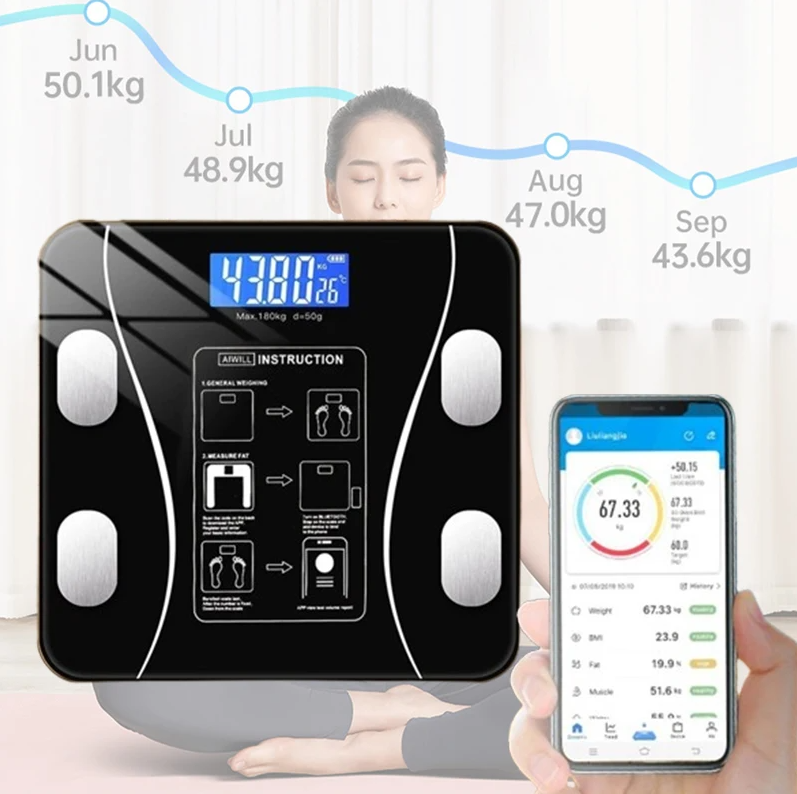 Digital Body Weight Scale - Báscula Digital Inteligente USB para Medir