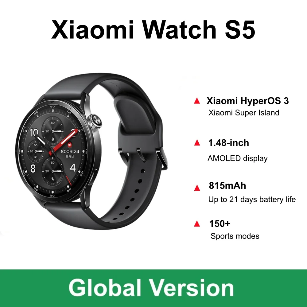 Xbody Health & Wellness - Versión Global Xiaomi Watch S5 Smartwatch