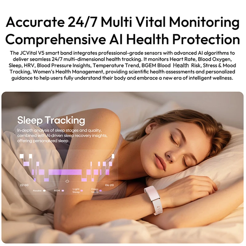 Health Wellness Activities - Pulsera Inteligente Delgada para el Cuidado