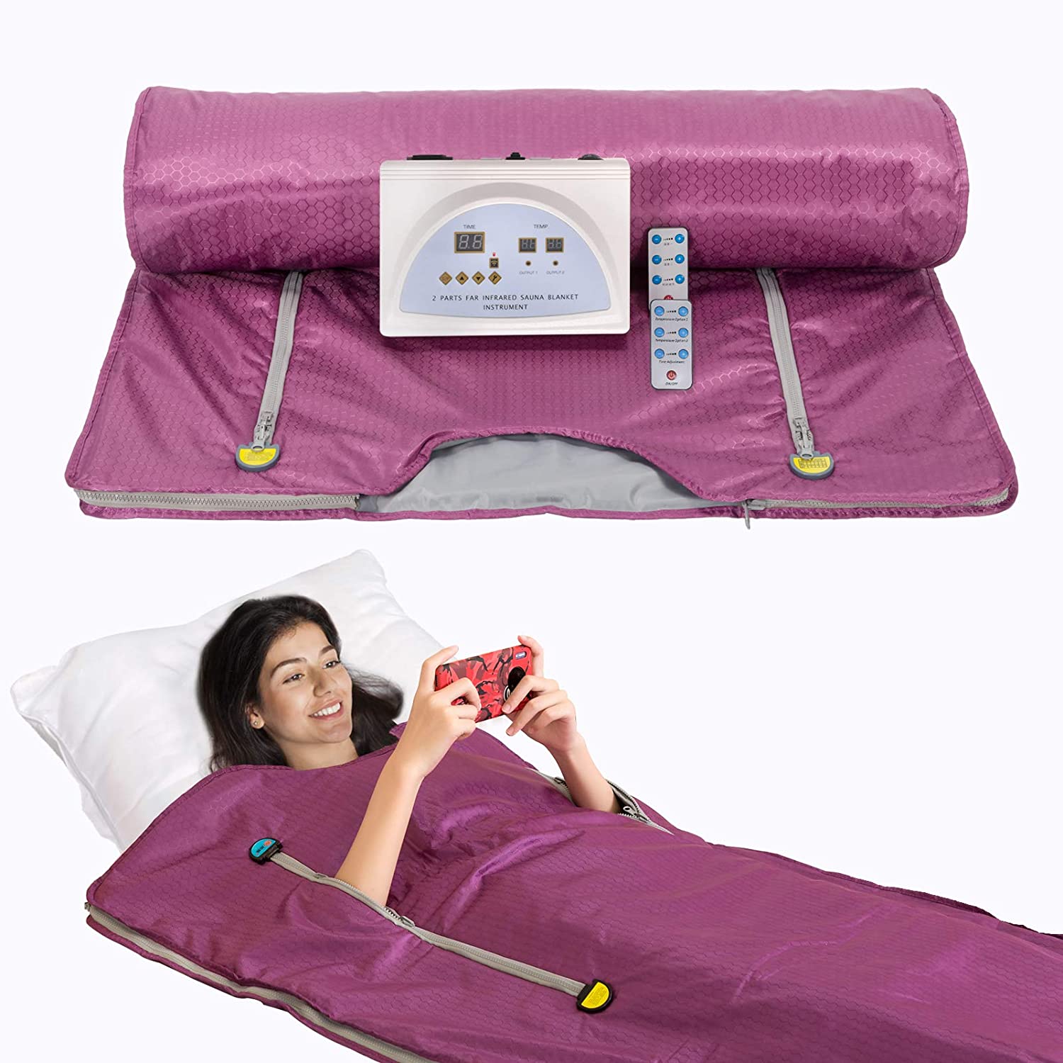 Manta de sauna con mangas, man - Sauna Blanket Infrared reseña y precio