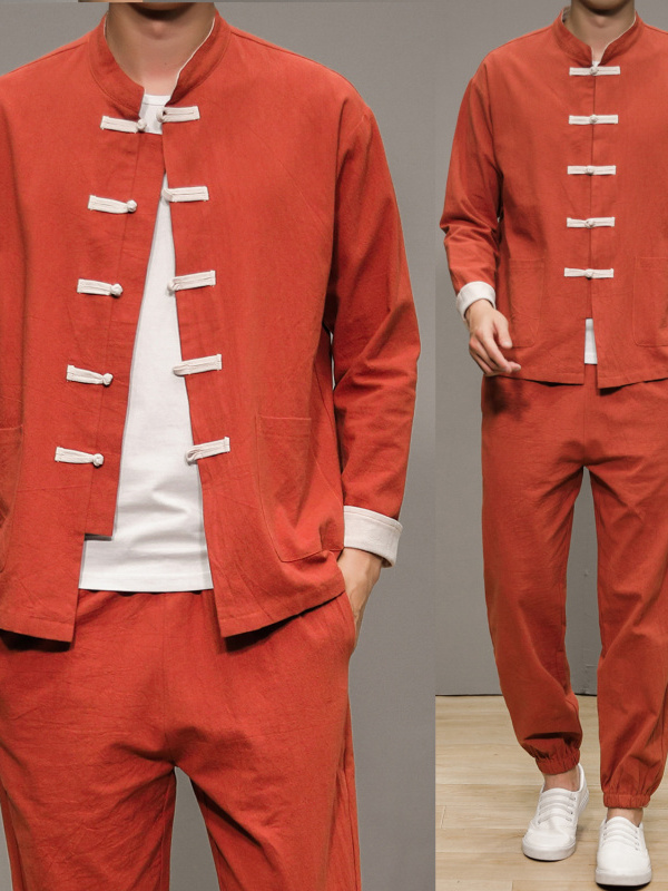 Traje Tang de lino y algodón d - Health & Wellness Là Gì reseña y precio