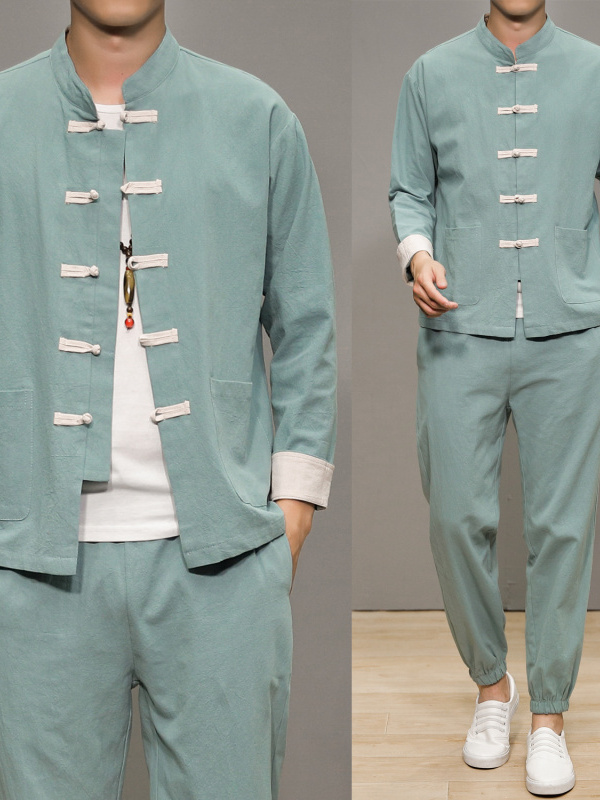 Traje Tang de lino y algodón d - Health & Wellness Là Gì reseña y precio