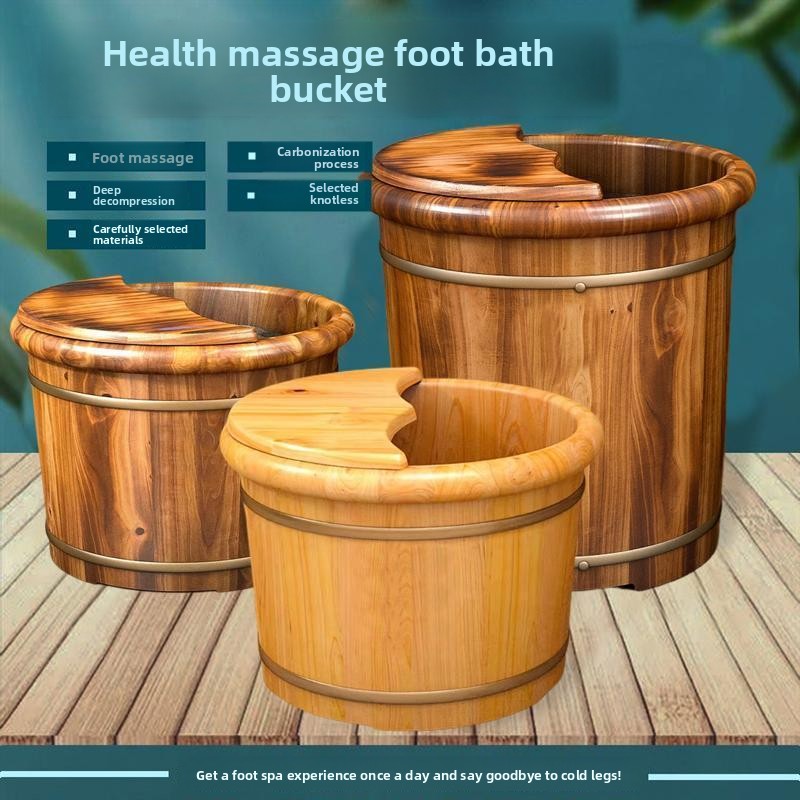 HYS Cubeta de cedro para pies, - Foot Bath Massager reseña y precio