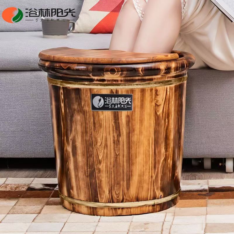 HYS Cubeta de cedro para pies, - Foot Bath Massager reseña y precio