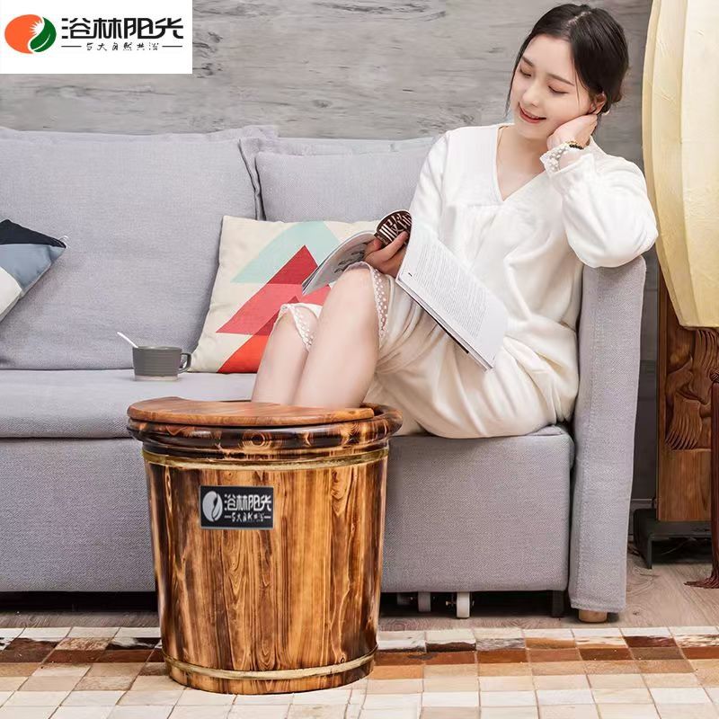HYS Cubeta de cedro para pies, - Foot Bath Massager reseña y precio